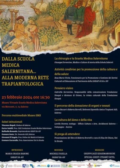Dalla Scuola Medica Salernitana…alla Moderna Rete Trapiantologica